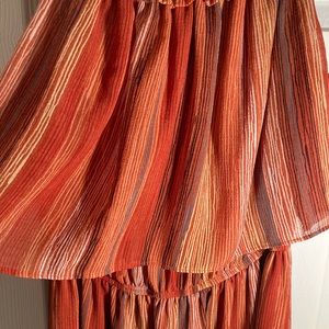 Fall color dress - in between maxi and midi length